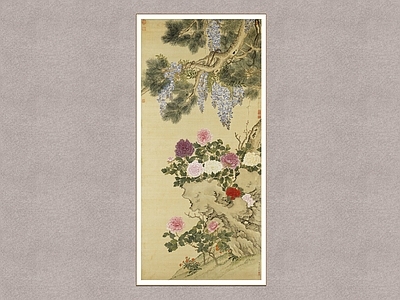 中式挂画 花卉图 古画 国画 装饰画