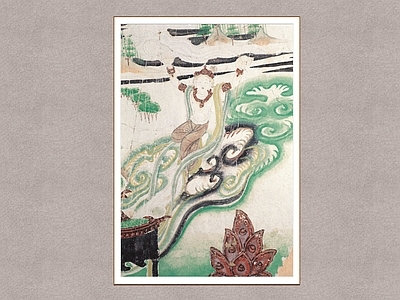 中式挂画 壁画 飞天 敦煌壁画 散花飞天