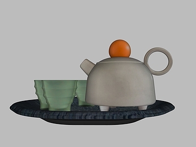新中式茶具 茶具 茶杯 玻璃杯 盘子
