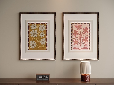 中古风挂画组合 中古风组合装饰画