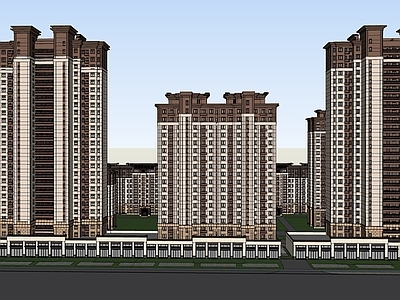 现代小区建筑