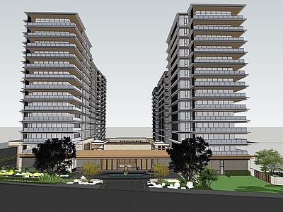 小区建筑 慈溪安麓豪宅建筑 顶豪ANLLO 公建化大平层建筑 世界级高奢安麓院 安麓院住宅建筑