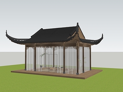 中式古建亭子 现代亭子