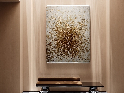 意式极简抽象挂画 渐变金肌理壁画 玄关轻奢挂画 竖版立体挂画 亮面树脂挂画 金箔碎片装饰画