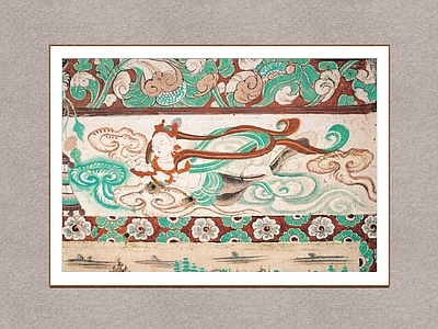 中式挂画 敦煌壁画 敦煌飞天 飞天 壁画