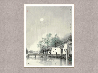 新中式挂画 西湖美景 江南水乡 杨明义 装饰画