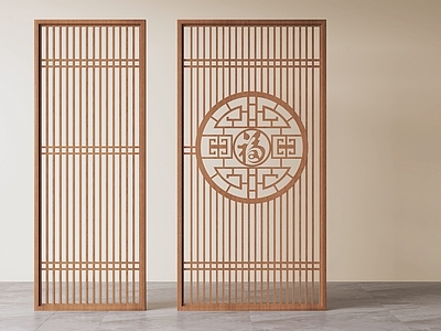 新中式隔断 花格屏风隔断