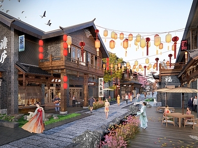 中式古建商业街