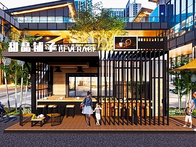现代甜品面包店 商街甜品铺子水吧 商业街网红咖啡吧 街区文创礼品店 街区文化书吧水吧 街区休闲茶水吧