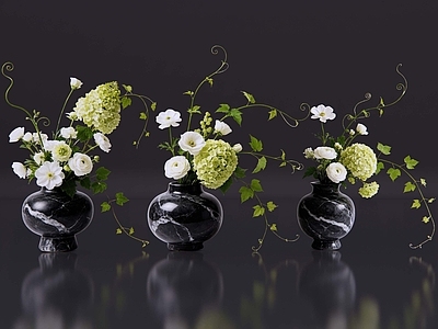 极简花瓶 2D免抠轻奢花艺 现代侘寂花瓶花艺 法式复古花艺 高级感花艺 软装摆件