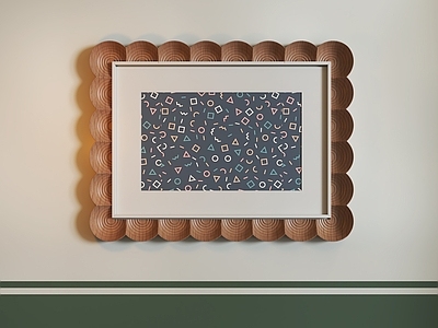 中古风儿童挂画 原木风儿童画