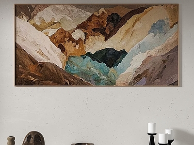 侘寂抽象挂画 侘寂抽象复古挂画