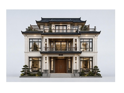 别墅建筑 三层别墅方案