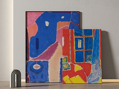 现代落地画 现代简约抽象挂画