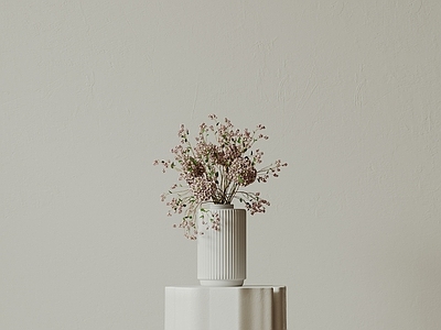 极简花艺 现代中古花瓶花艺 新中式花瓶 侘寂风装饰品 极简玻璃花瓶 餐桌陶瓷花瓶