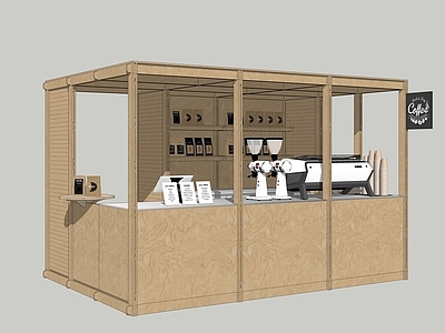 原木风咖啡厅 奶茶店 海洋板模块咖啡厅 售卖亭 快闪店 文旅咖啡店