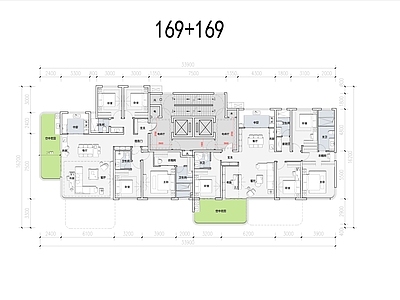住宅楼建筑 四代住宅 T2大高层