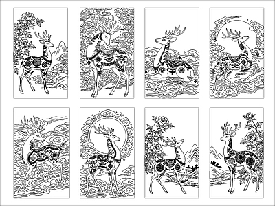 动物 鹿纹