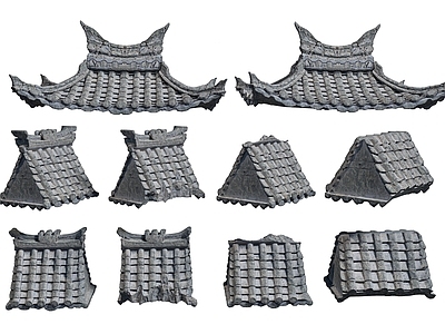 中式古建屋檐 破旧屋檐 屋顶