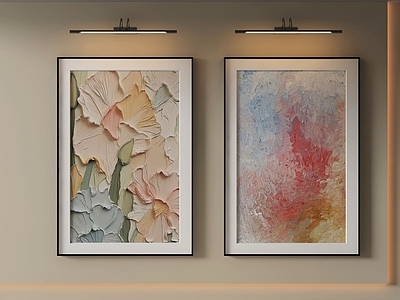 奶油风抽象挂画 现代抽象挂画