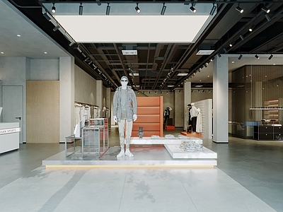 工业风服装店 现代服装店