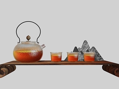新中式茶具 玻璃茶具 茶壶 茶杯 中式摆件 茶