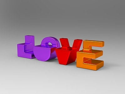 孟菲斯摆件组合 love 爱情主题座凳 爱情美陈 love文字座凳