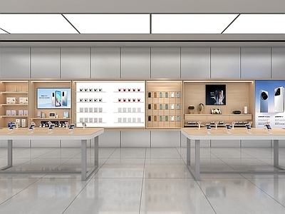 现代简约数码店 手机展台 手机专柜 手机店