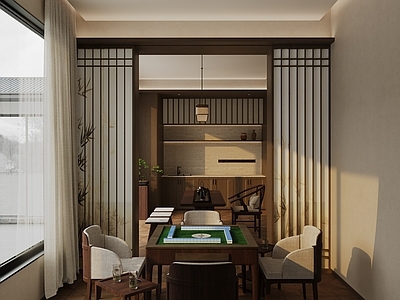 新中式棋牌室