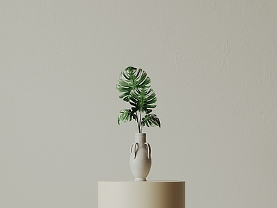 极简绿植摆件 现代中古花瓶花艺 新中式花瓶 侘寂风装饰品 极简玻璃花瓶 餐桌陶瓷花瓶