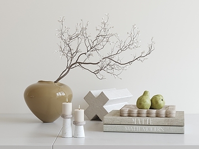 现代简约摆件组合 花瓶饰品 中古风摆件组合 书籍摆件 茶几摆件 桌面摆件