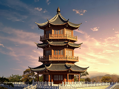 仿古阁楼 十六柱八角重檐亭 古建八角楼 仿古三重檐八角亭 建筑结构施工图