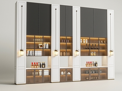 轻奢酒柜 酒店酒柜 书柜 展示柜