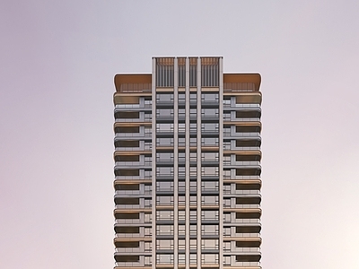 现代小高层住宅楼 高层住宅立面 豪宅立面 公建化立面