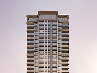 现代小高层住宅楼 高层住宅立面 豪宅立面 公建化立面