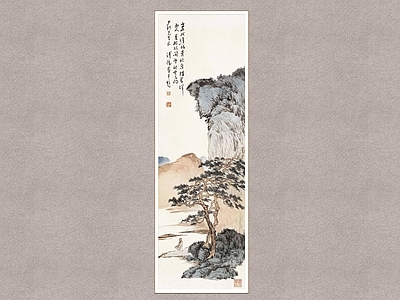 中式画框 禅意山水 溥儒 装饰画