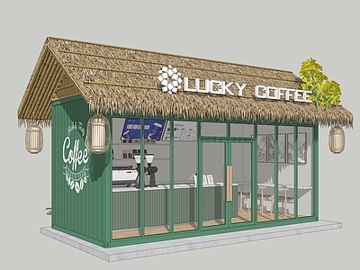 新中式咖啡厅 奶茶店 集装箱咖啡厅 乡村振兴 乡村咖啡厅 快闪店