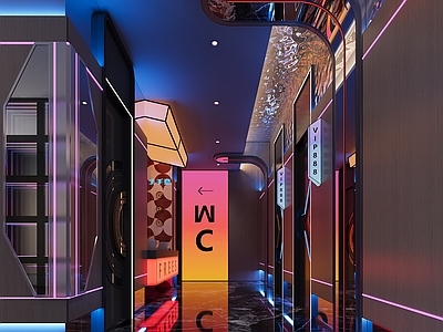 赛博朋克风KTV