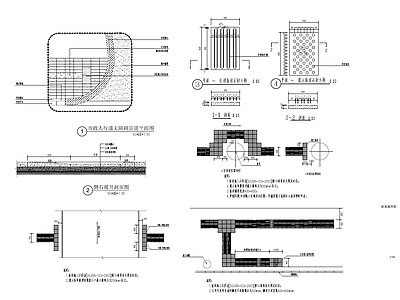 路面节点 盲道通用做法图