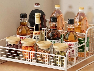 原木风厨房用品组合 调料 酱油 料酒