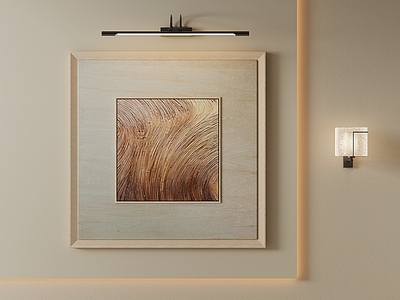 原木风抽象挂画 侘寂挂画 大地色系挂画 波浪肌理装饰画 油画 玄关装饰画
