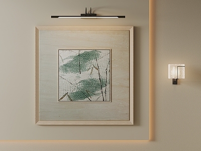 新中式挂画 侘寂风 写意肌理画 宋式简约方画 入户禅意装饰画 玄关水墨竹子画