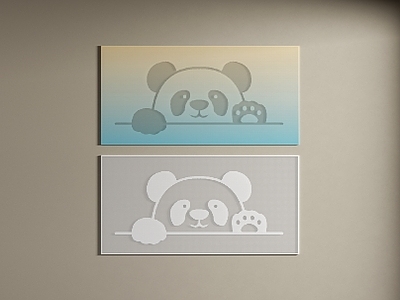 现代简约冲孔板 熊猫 冲孔板 穿孔板 铝单板 挂画