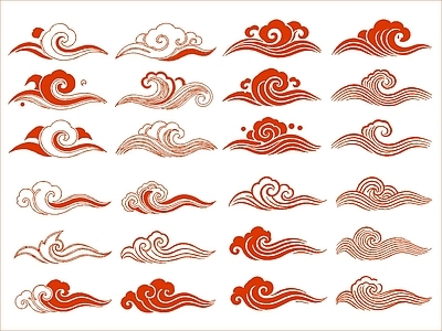 其他图库 中式海浪纹样