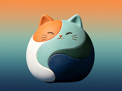 现代雕塑摆件 猫卡通IP 茶宠摆件 美陈 居家摆件 陶瓷工艺品