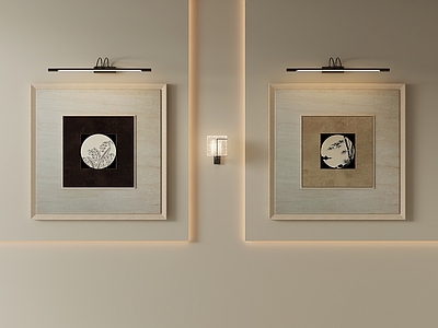 新中式挂画 中古风双联画 禅意双联装饰画 兰竹新中式挂画 原木框古风挂画 客厅中式挂画