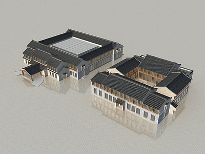 新中式四合院 四合院 别墅 民宿 自建房 古建