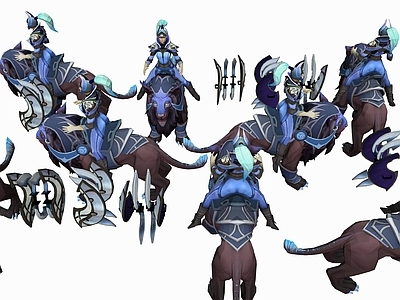 虚拟人物 月骑露娜 Dota2英雄 月亮骑士 露娜DOTA手办 玩具