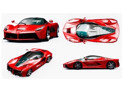 汽车展台 法拉利跑车 Ferrari Laferrar 法拉利超跑 红色跑车轿跑超跑