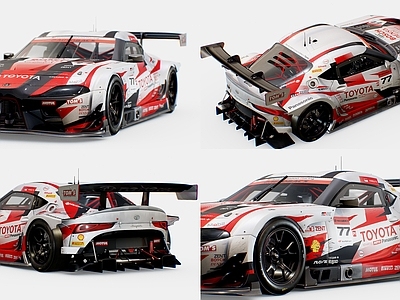 汽车展台 丰田GR Supra gt300 丰田跑车 丰田赛车F1VR